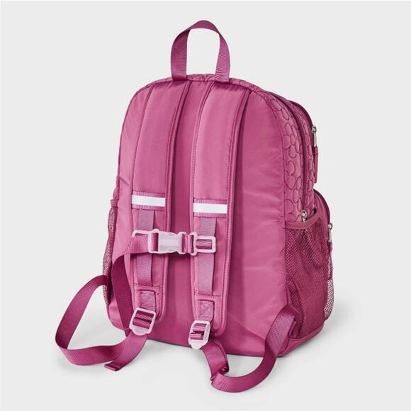 Cat & Jack 16" Maroon Two-Pocket Quilted Flower Backpack - Picture 2 of 14